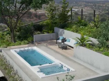 Swim Spa mit Whirlpool von Infinitas SP2300 Scene