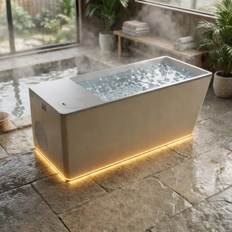 Casa Blui Glacé Eisbad – auf nasser Terrasse mit Lichtleiste