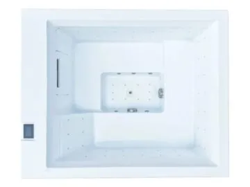 Paolo Ferralli Minimalista Outdoor Whirlpool Draufsicht auf die Acrylwanne